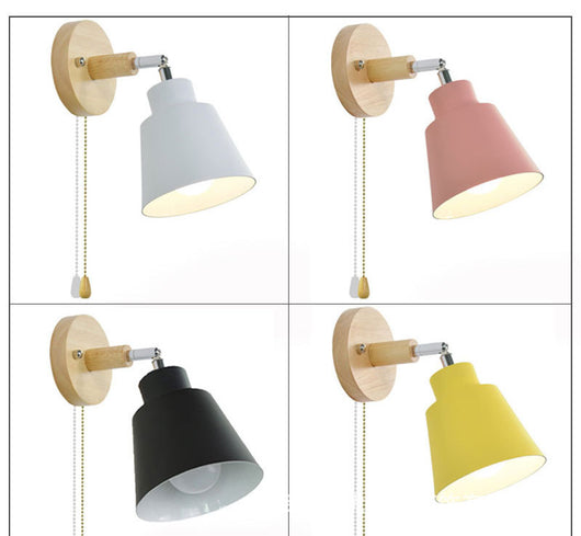 Lámpara de Mesita Minimalista en Madera para Dormitorio - Image 9