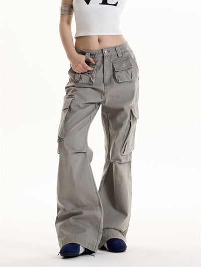 Pantalones Cargo Retro Hot Girl Multi-bolsillos - Image 10