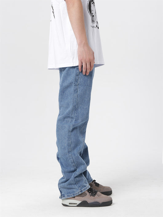 Jeans Hip-hop con Pentagrama y Cierre Lateral para Hombre - Image 10