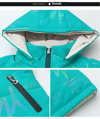 Chaqueta Acolchada Reversible de Plumón para Invierno Mujer - Image 14