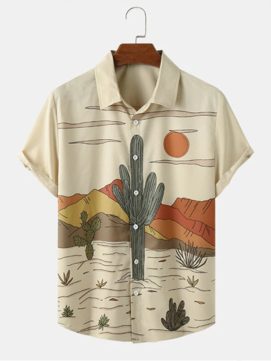 Camisa Casual de Botones Estampada para Hombre - Image 5