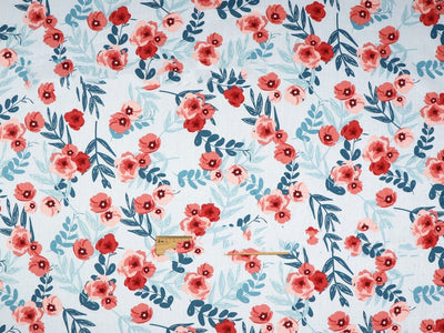 Tela de Algodón con Flores Pequeñas en Tonos Claros - Image 16