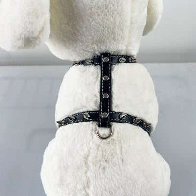 Arnés de Cuero con Tachuelas para Perros Pequeños - Chaleco Protector Negro - Image 21