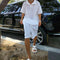 Men's Loose T-shirt and Shorts Set - Casual Comfort