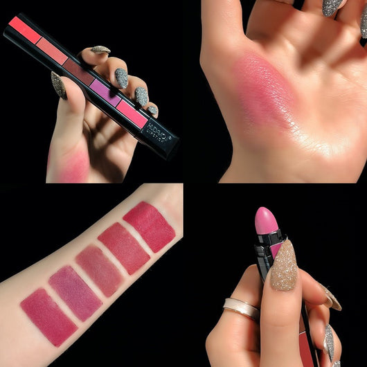 Set de 5 Labiales Mate Aterciopelados Hidratantes de Larga Duración - Image 7
