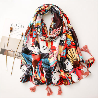 Pañuelo Floral Turístico para Mujer - Diseño Vacacional - Image 7