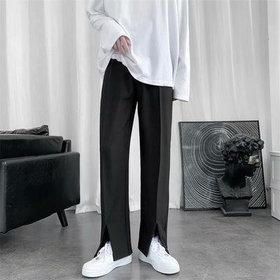 Pantalones Rectos con Aberturas Laterales y Efecto Acampanado - Image 4