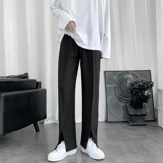 Pantalones Rectos con Aberturas Laterales y Efecto Acampanado - Image 4