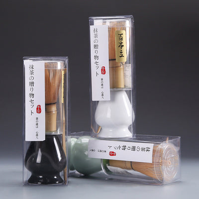 Juego de Té Matcha Japonés Tradicional de Tres Piezas con Batidor de Bambú - Image 6