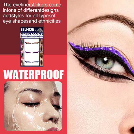 Delineador Adhesivo Diamantado Impermeable - Pegatinas de Eyeliner Gato Sexy para Maquillaje - Image 13