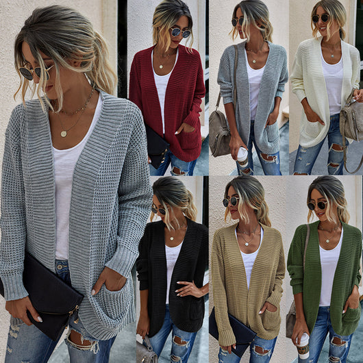 Cardigan Tejido Holgado para Mujer - Abrigo Casual Otoño Invierno - Image 10