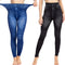 Leggings de Mezclilla Estampados con Pliegues - Comodidad y Estilo