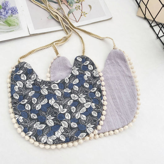 Babero Reversible Doble Cara con Encaje para Recién Nacido - Image 17