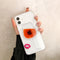 Funda para iPhone con Diseño de Labios 3D en Vidrio Líquido Rojo
