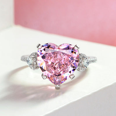 Anillo de Diamante Carbono Plata Clásico Elegante - Image 3