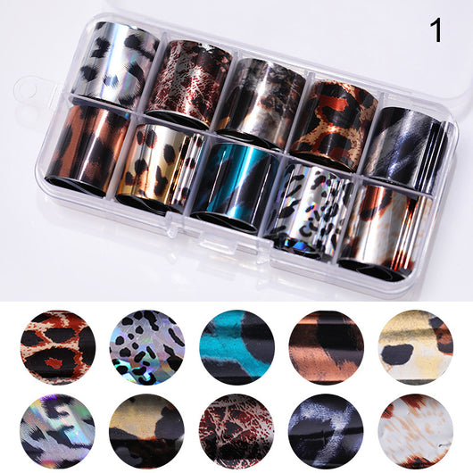 Papel Transfer Láser para Uñas - 50 Stickers Estrella en 10 Colores Variados - Image 15