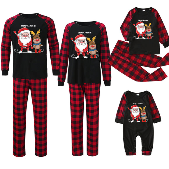 Pijama Navideño a Juego para Toda la Familia con Estampado de Cuadros