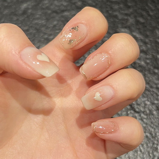 Uñas Postizas Love Milk Tea - Acabado Profesional Listo para Usar - Image 6