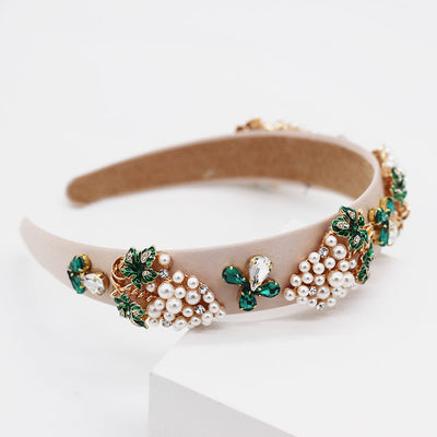 Diadema con Rhinestones, Piedras Preciosas y Perlas - Image 8