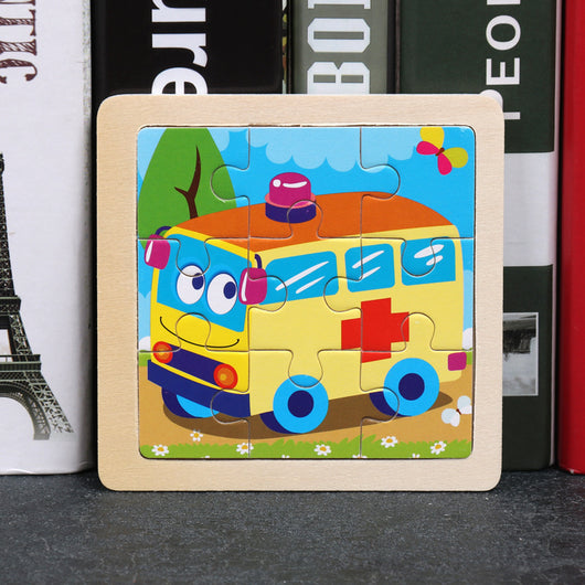 Puzzle de Madera 3D Animales Infantil 9 Piezas con Diseño de Dibujos Animados - Image 28