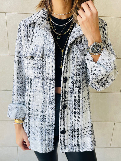 Camisa a Cuadros con Bolsillo Frontal - Image 3