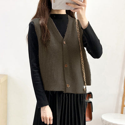 Chaleco Cardigan Tejido Suelto sin Mangas para Mujer - Image 30
