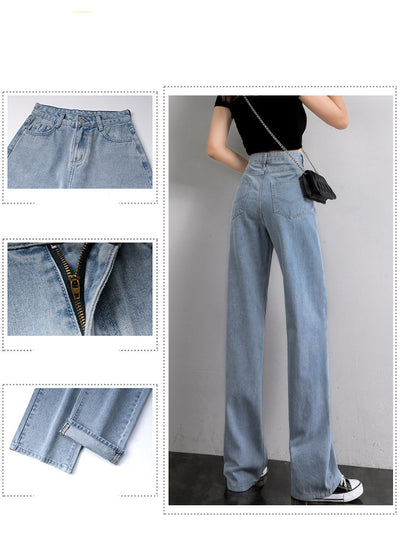 Pantalones Vaqueros Anchos Mujer Sección Fina Verano - Image 10
