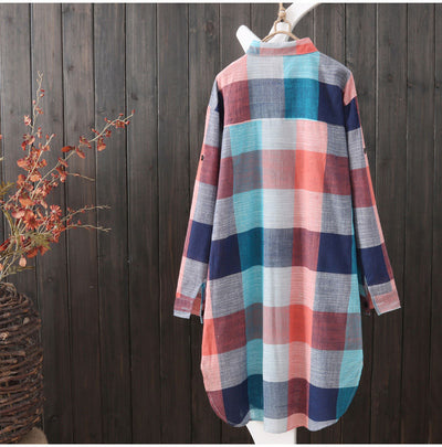 Chaqueta Casual de Cuadros para Mujer con Protección Solar - Image 9