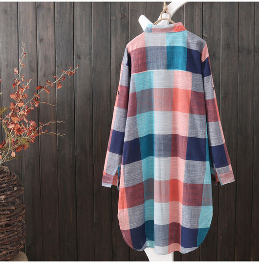 Chaqueta Casual de Cuadros para Mujer con Protección Solar - Image 9