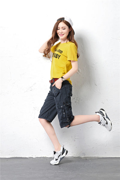 Pantalones Casuales Sueltos Capri Multicolor Talla Grande - Image 30