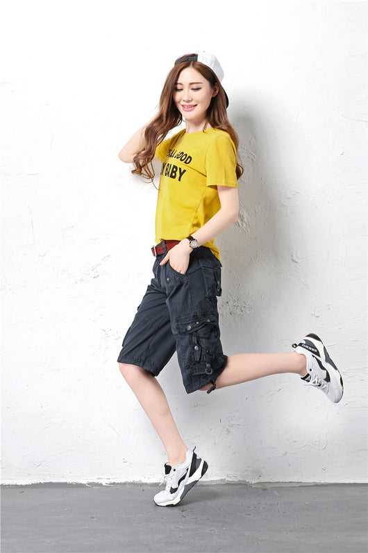 Pantalones Casuales Sueltos Capri Multicolor Talla Grande - Image 30