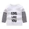 Remera Infantil de Algodón Cuello Redondo con Mangas Raglan