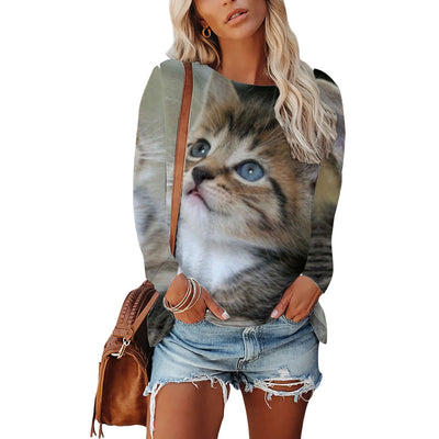 Camiseta de Manga Larga Cuello Redondo para Mujer - Diseño Europeo - Image 26