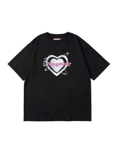 Playera Suelta con Estampa Love Metal para Parejas - Image 5