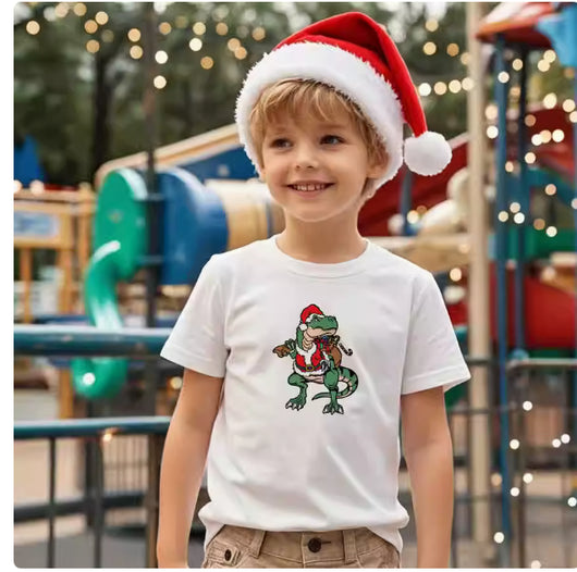 Playera Navideña Dinosaurio para Padres e Hijos - Image 3