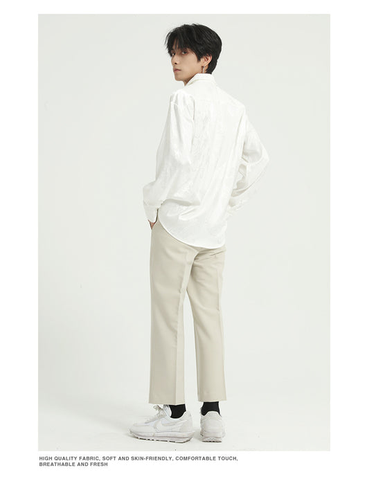 Camisa de Seda para Hombre con Dragón Chino Grabado - Colección Otoño - Image 9