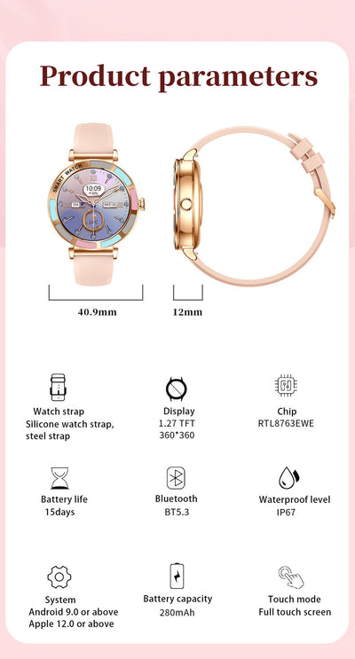 Reloj Inteligente H20 para Mujer con Llamadas Bluetooth HD - Image 10