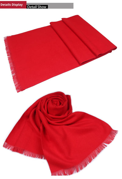 Bufanda Reversible de Terciopelo para Hombre con Borlas - Image 11