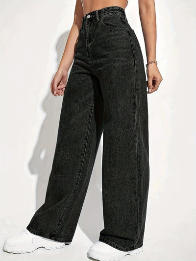 Jeans Sueltos Desteñidos Estilo Retro Casual Versátil - Image 25