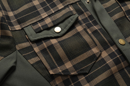 Chaqueta Camisa Casual a Cuadros para Hombre - Image 10