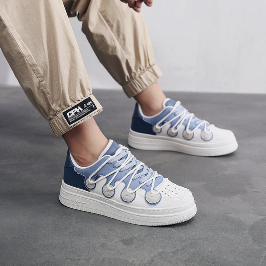 Zapatillas Blancas con Costuras de Goma Elevadas Doble Capa - Image 13