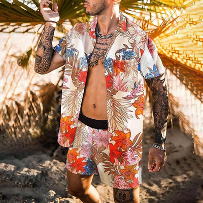 Camisa Suelta Retro para Hombre - Estilo Personalidad Playa Manga Corta - Image 19