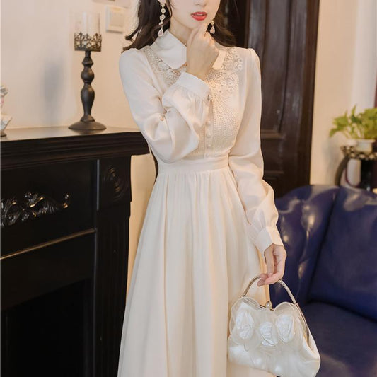 Vestido de Trabajo Estilo Mori Girl Literario con Temperamento Francés