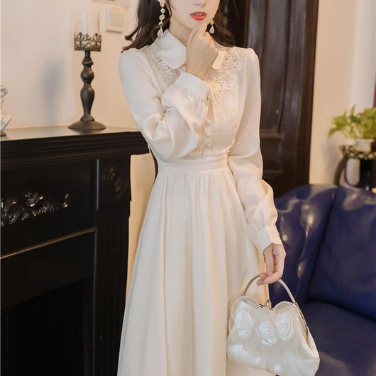 Vestido de Trabajo Estilo Mori Girl Literario con Temperamento Francés