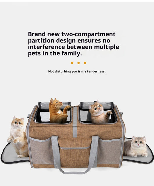 Bolsa de Transporte Plegable para Mascotas con Ruedas y Correa - Image 26