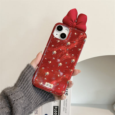 Funda Floral 3D con Pantalla Completa Roja para Teléfono - Image 7