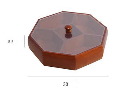Caja de Dulces Año Nuevo Chino Madera Maciza Estilo Oriental - Image 7