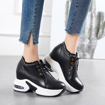 Tenis Deportivos para Mujer con Suela Gruesa y Cuero Fino Elevador - Image 14