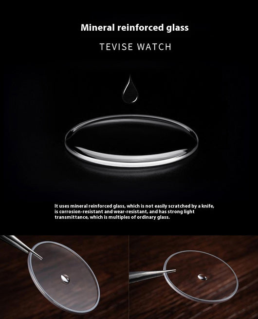 Reloj Automático de Acero Inoxidable con Correa de Cuero para Hombre - Image 11