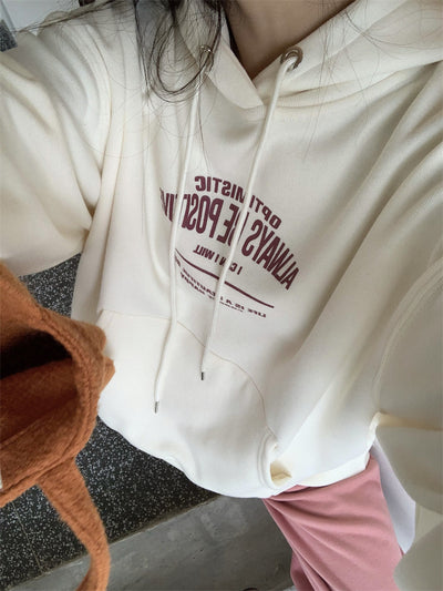 Sudadera con Capucha Estampado de Letras - Abrigo Versátil - Image 20
